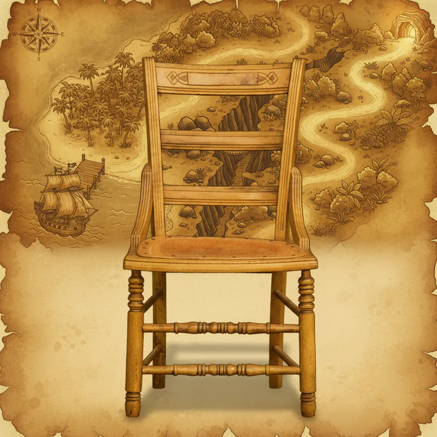 Themed clue art for stop 1 โ Ship's Wheel