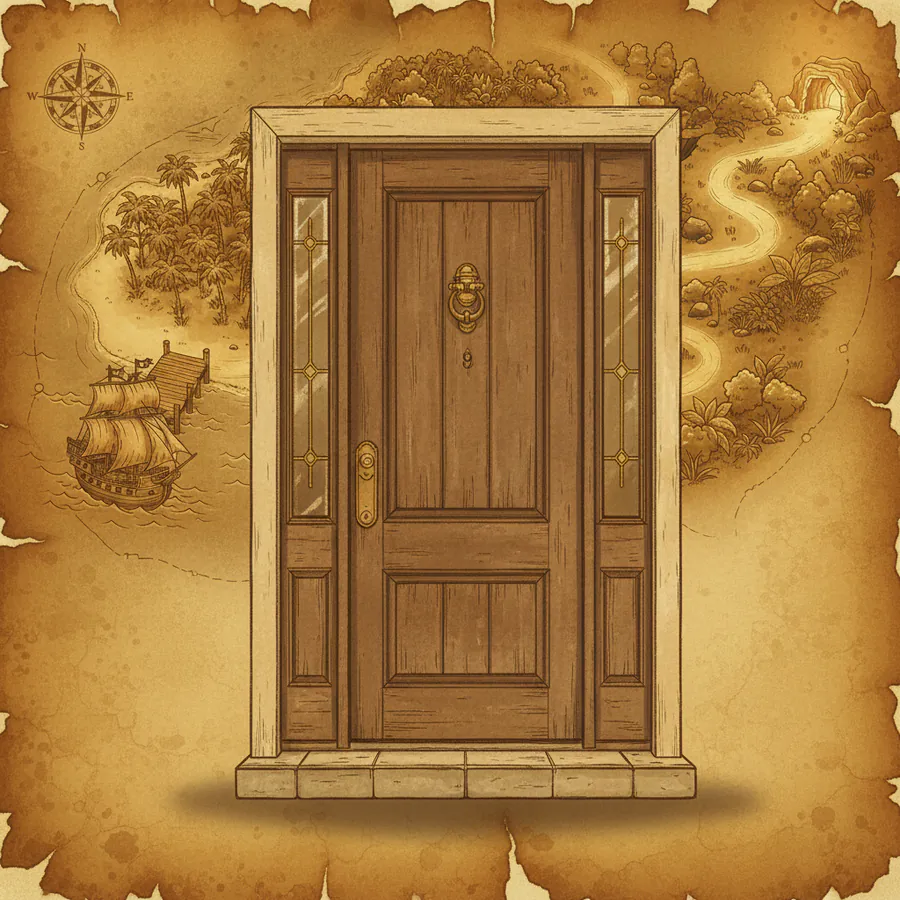 Themed clue art for stop 2 โ Palm Grove